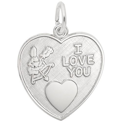 I Love You Charm White Gold - 10-4064