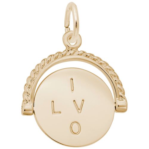 I Love You Spinner Charm Gold Plated - 10-1161
