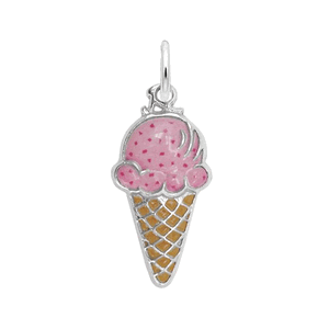 Rembrandt Ice Cream - Painted Charm - 14K White Gold - 10-1013-1-14KW