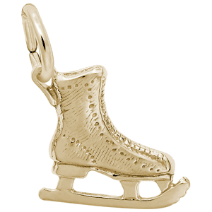 Ice Skate Charm Gold Plated - 10-0523