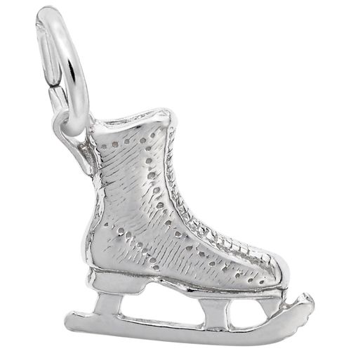 Ice Skate Charm White Gold - 10-0523