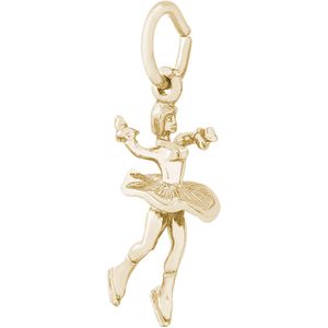 Ice Skater Charm 10K Gold - 10-0607
