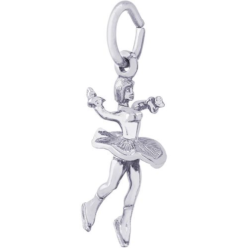 Ice Skater Charm Silver - 10-0607