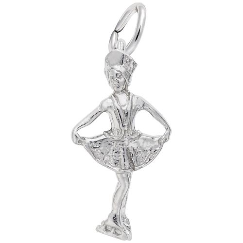 Ice Skater Charm Silver - 10-1764