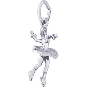 Ice Skater Charm White Gold - 10-0607