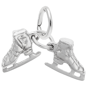 Ice Skates Charm Silver - 10-0521