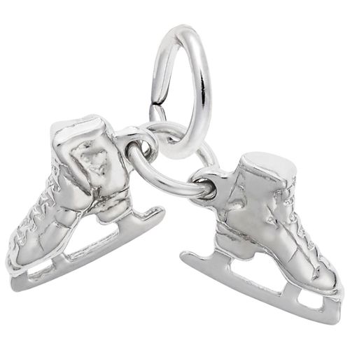 Ice Skates Charm Silver - 10-0521