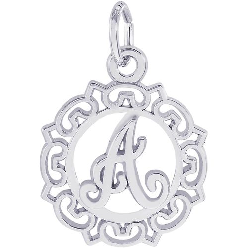 Initial A Charm White Gold - 10-0817-1
