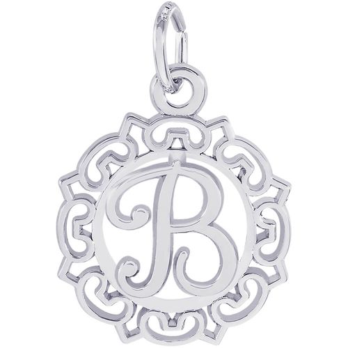 Initial B Charm White Gold - 10-0817-2