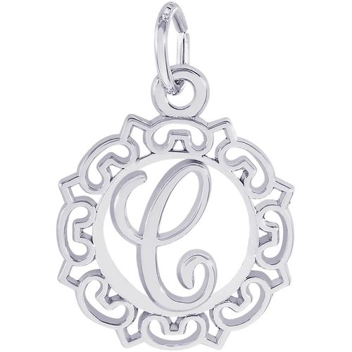 Initial C Charm White Gold - 10-0817-3