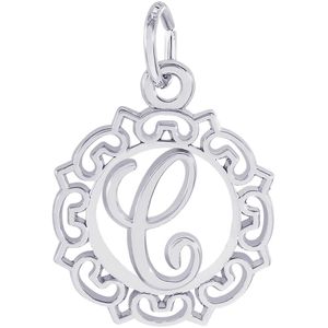 Initial C Charm White Gold - 10-0817-3