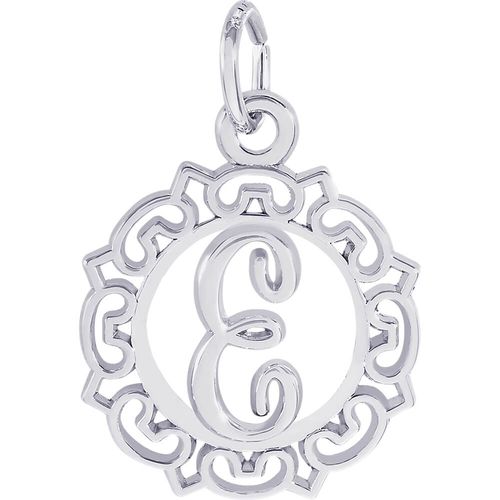 Initial E Charm White Gold - 10-0817-5