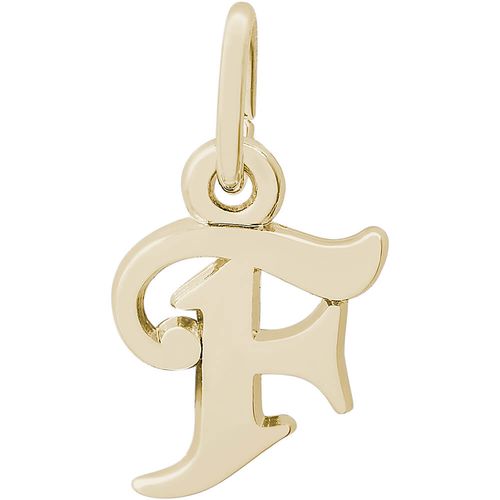 Initial F Charm Gold Plated - 10-4765-6