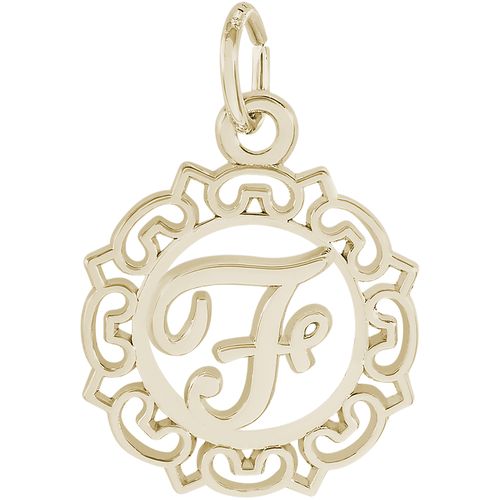 Initial F Charm Gold Plated - 10-0817-6