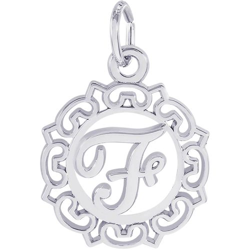 Initial F Charm Silver - 10-0817-6