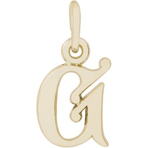 Initial G Charm Gold Plated - 10-4765-7