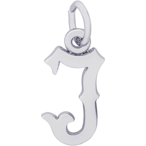 Initial J Charm Silver - 10-4766-10