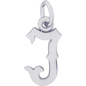 Initial J Charm White Gold - 10-4766-10
