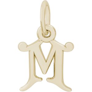 Initial M Charm Gold Plated - 10-4765-13