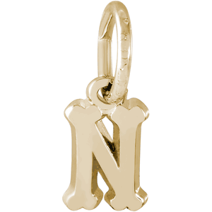 Initial N Charm Gold Plated - 10-5420-14