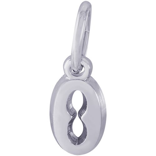 Initial O Charm White Gold - 10-5420-15