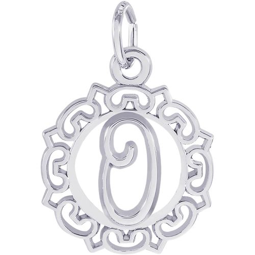 Initial O Charm White Gold - 10-0817-15