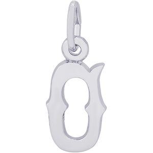 Initial O Charm White Gold - 10-4766-15
