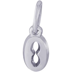 Initial O Charm White Gold - 10-5420-15