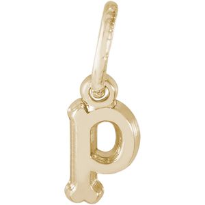 Initial P Charm Gold Plated - 10-5420-16
