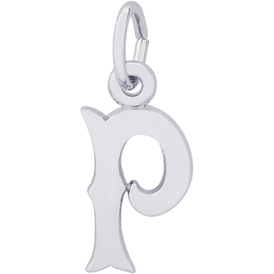 Initial P Charm Silver - 10-4766-16