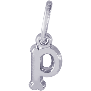 Initial P Charm White Gold - 10-5420-16