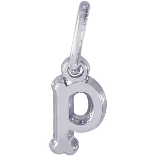 Initial P Charm White Gold - 10-5420-16