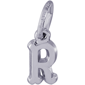 Initial R Charm White Gold - 10-5420-18
