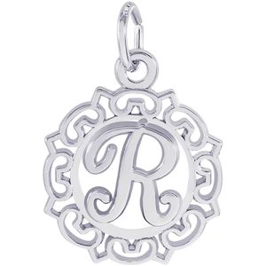 Initial R Charm White Gold - 10-0817-18