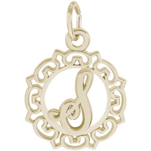 Initial S Charm Gold Plated - 10-0817-19