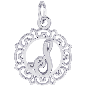 Initial S Charm White Gold - 10-0817-19