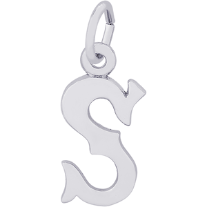 Initial S Charm White Gold - 10-4766-19