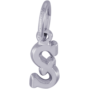Initial S Charm White Gold - 10-5420-19