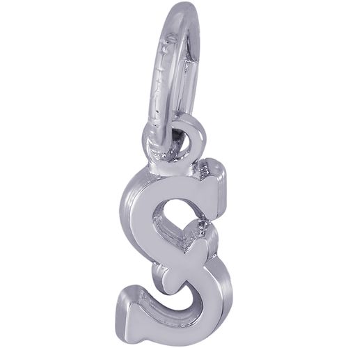 Initial S Charm White Gold - 10-5420-19
