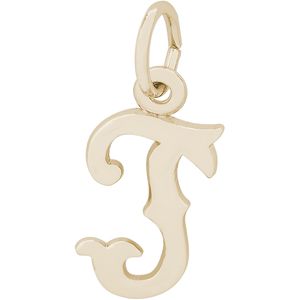 Initial T Charm Gold Plated - 10-4766-20