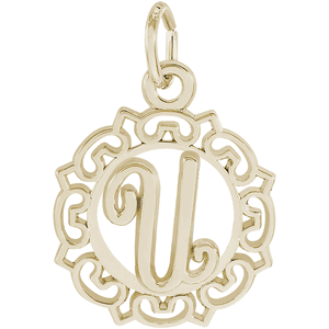 Initial U Charm Gold Plated - 10-0817-21
