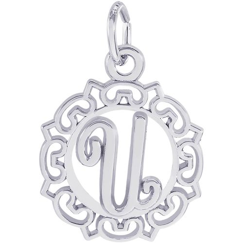 Initial U Charm White Gold - 10-0817-21