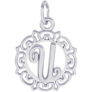 Initial U Charm White Gold - 10-0817-21