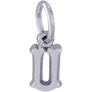 Initial U Charm White Gold - 10-5420-21