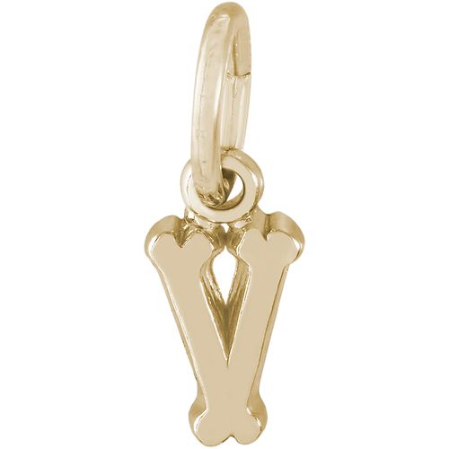 Initial V Charm 10K Gold - 10-5420-22
