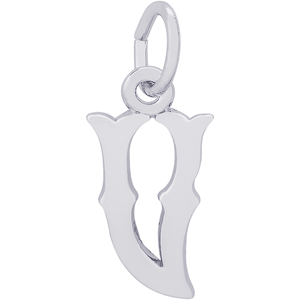 Initial V Charm Silver - 10-4766-22