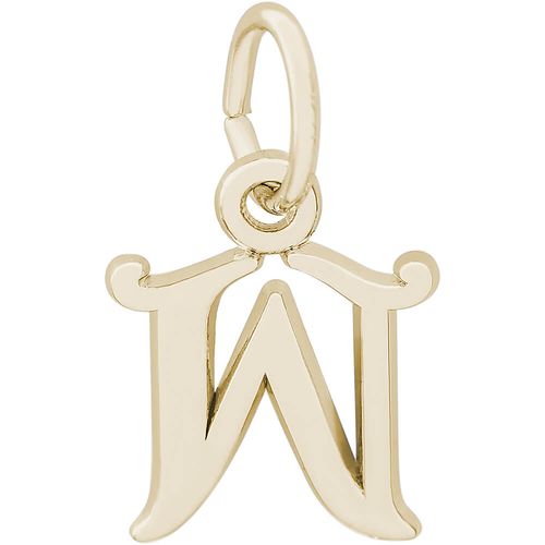 Initial W Charm Gold Plated - 10-4765-23