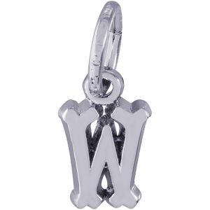 Initial W Charm White Gold - 10-5420-23