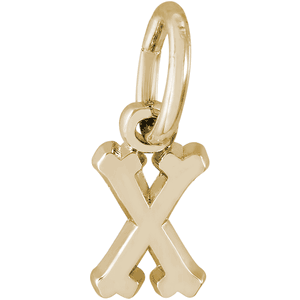 Initial X Charm Gold Plated - 10-5420-24