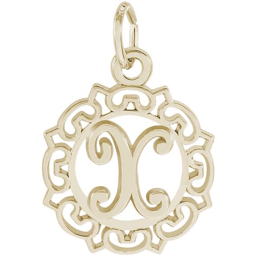 Initial X Charm Gold Plated - 10-0817-24